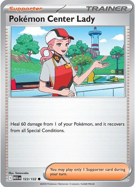 Pokemon Center Lady 123/132 ME01: Mega Evolution Reverse Holo - EternaCards