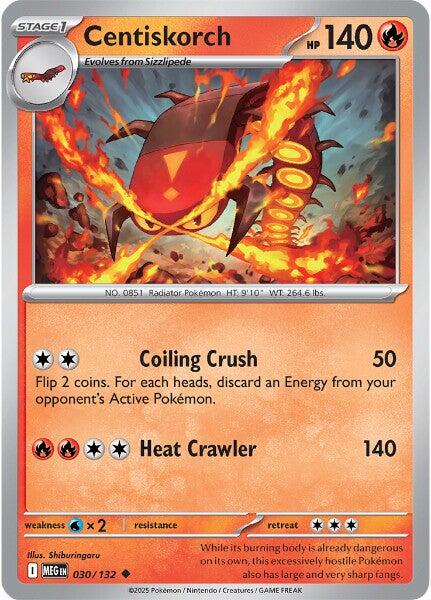 Pokemon Centiskorch 030/132 ME01: Mega Evolution Reverse Holo - EternaCards