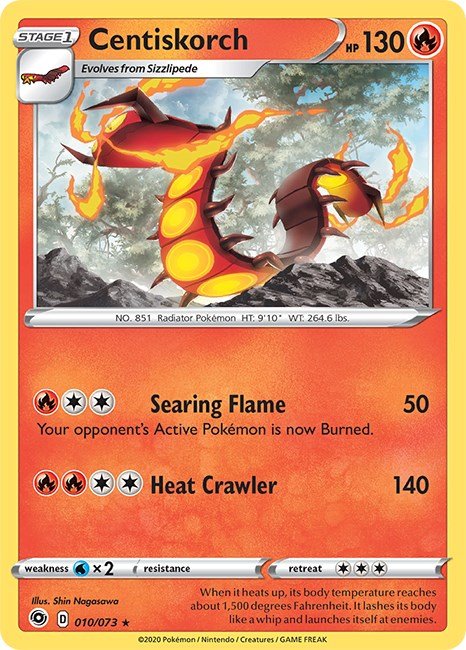 Pokemon Centiskorch 10/73 Champion's Path Reverse Holo - EternaCards