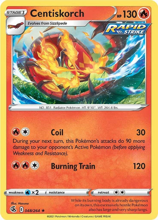 Pokemon Centiskorch (48) 048/264 SWSH08: Fusion Strike Normal - Eterna Cards