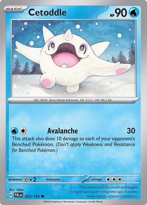 Pokemon Cetoddle - 053/193 053/193 SV02: Paldea Evolved Reverse Holo - EternaCards