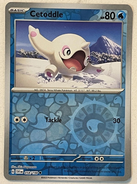 Pokemon Cetoddle - 058/198 SV01: Scarlet & Violet Base Set Normal - Eterna Cards
