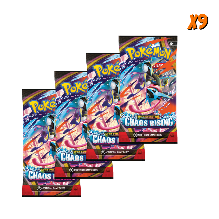 Pokemon Chaos Rising Booster Pack Bundle (9 Packs) - EternaCards