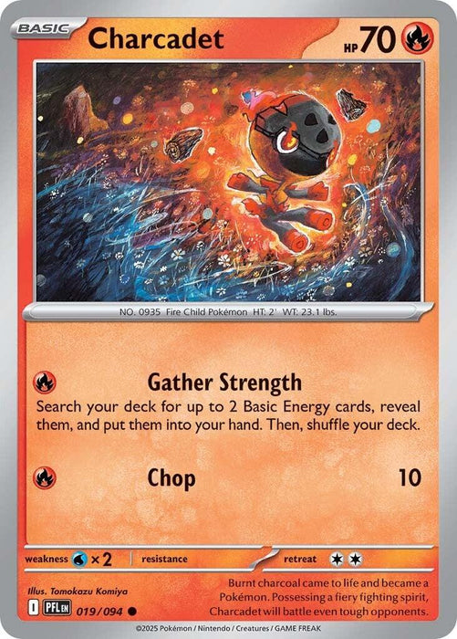 Pokemon Charcadet 019/094 ME02: Phantasmal Flames Reverse Holo - EternaCards