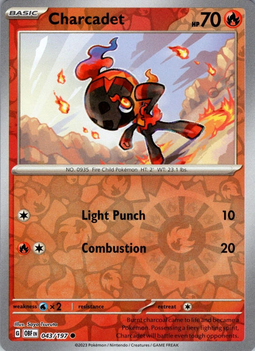 Pokemon Charcadet 043/197 SV03: Obsidian Flames Normal - Eterna Cards