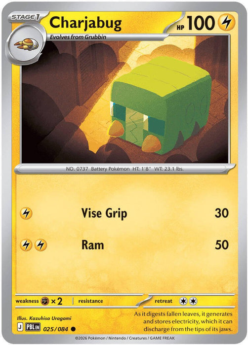 Pokemon Charjabug 025/084 ME05: Pitch Black Reverse Holo - Eterna Cards