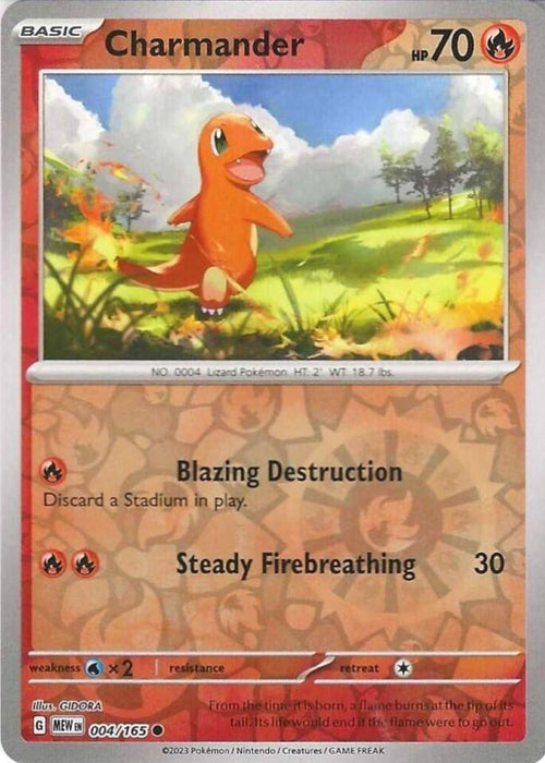 Pokemon Charmander - 004/165 SV: Scarlet & Violet 151 Normal - Eterna Cards
