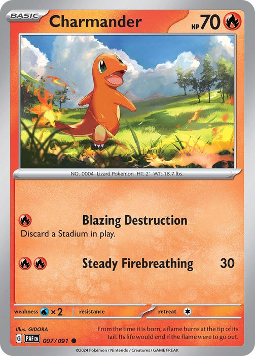 Pokemon Charmander - 007/091 007/091 SV: Paldean Fates Reverse Holo - EternaCards