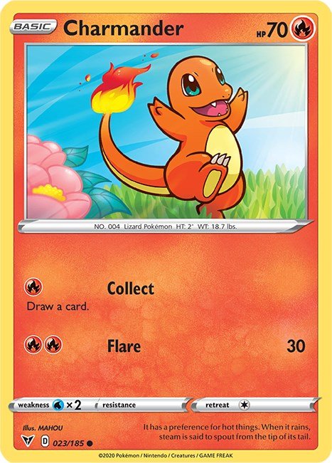 Pokemon Charmander 023/185 SWSH04: Vivid Voltage Normal - EternaCards