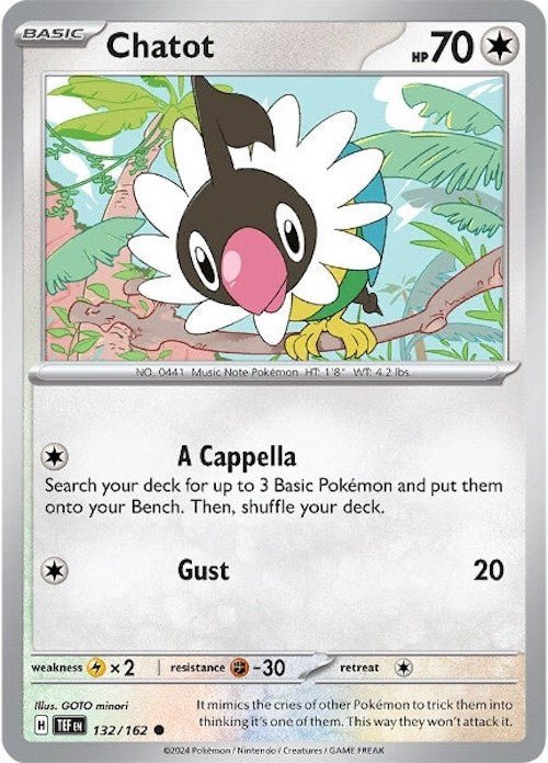 Pokemon Chatot - 132/162 132/162 SV05: Temporal Forces Normal - EternaCards