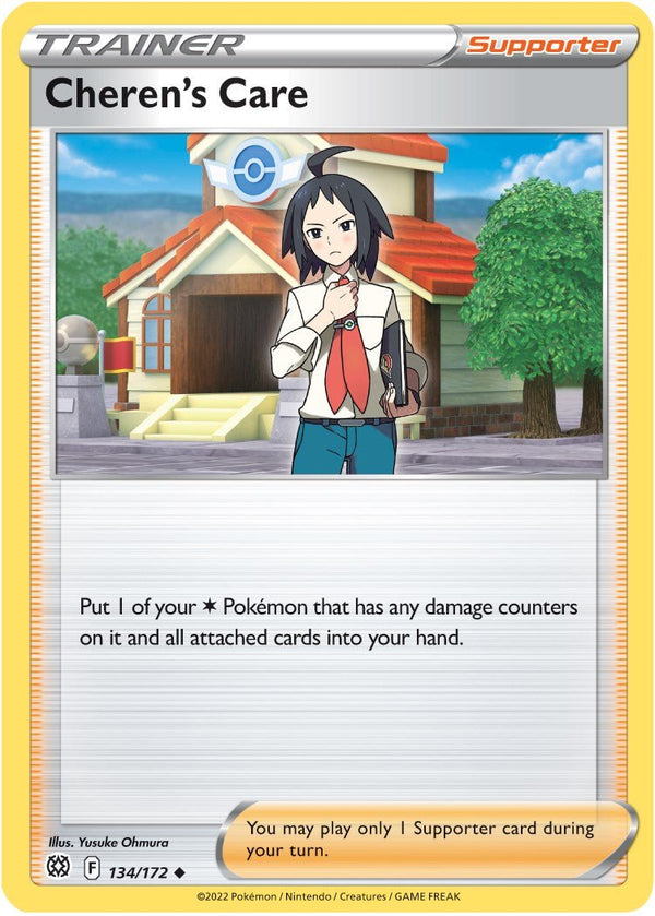 Pokemon Cheren's Care 134/172 SWSH09: Brilliant Stars Reverse Holo
