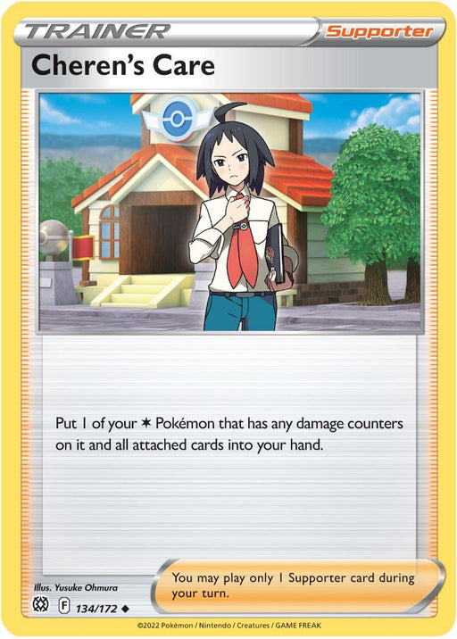 Pokemon Cheren's Care 134/172 SWSH09: Brilliant Stars Reverse Holo - EternaCards