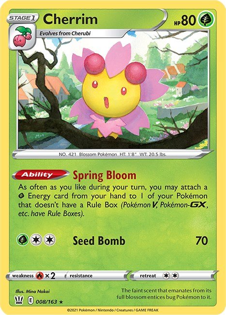 Pokemon Cherrim 008/163 SWSH05: Battle Styles Reverse Holo - EternaCards