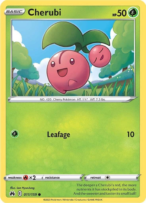 Pokemon Cherubi 011/159 SWSH: Crown Zenith Reverse Holo - EternaCards