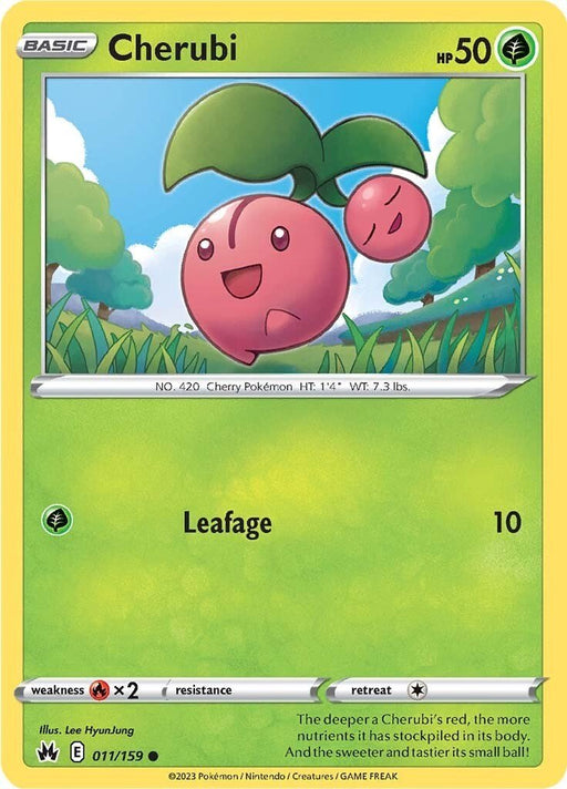 Pokemon Cherubi 011/159 SWSH: Crown Zenith Reverse Holo - EternaCards