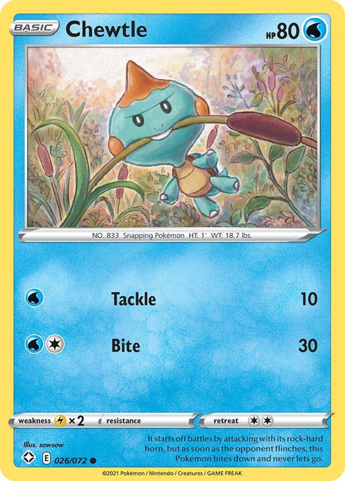 Pokemon Chewtle 026/072 Shining Fates Normal - EternaCards