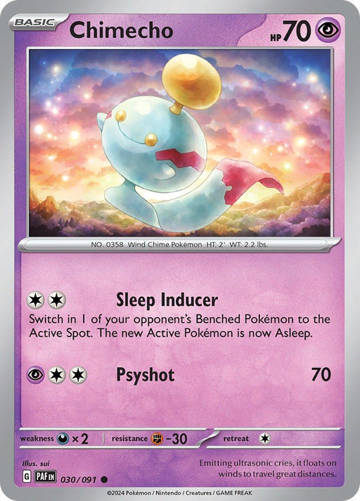 Pokemon Chimecho 030/091 SV: Paldean Fates Normal - EternaCards
