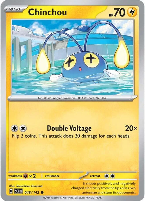 Pokemon Chinchou 048/142 SV07: Stellar Crown Normal - EternaCards