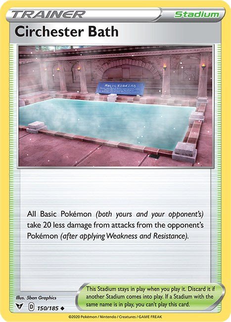 Pokemon Circhester Bath 150/185 SWSH04: Vivid Voltage Reverse Holo - EternaCards