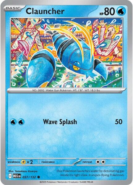 Pokemon Clauncher 037/132 ME01: Mega Evolution Reverse Holo - EternaCards