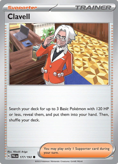 Pokemon Clavell 177/193 SV02: Paldea Evolved Reverse Holo - EternaCards