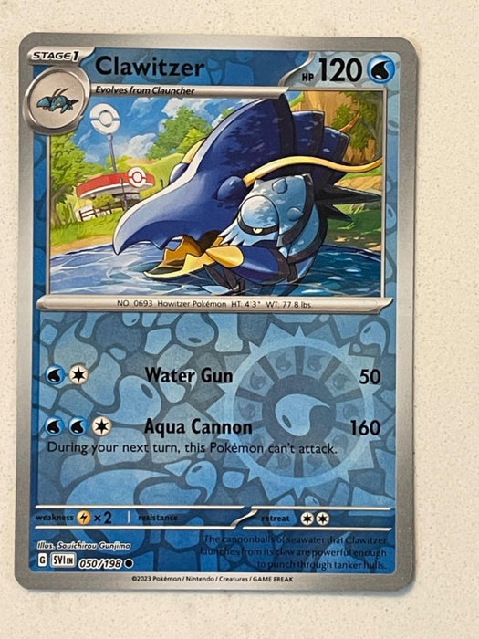 Pokemon Clawitzer 050/198 SV01: Scarlet & Violet Base Set Normal - Eterna Cards