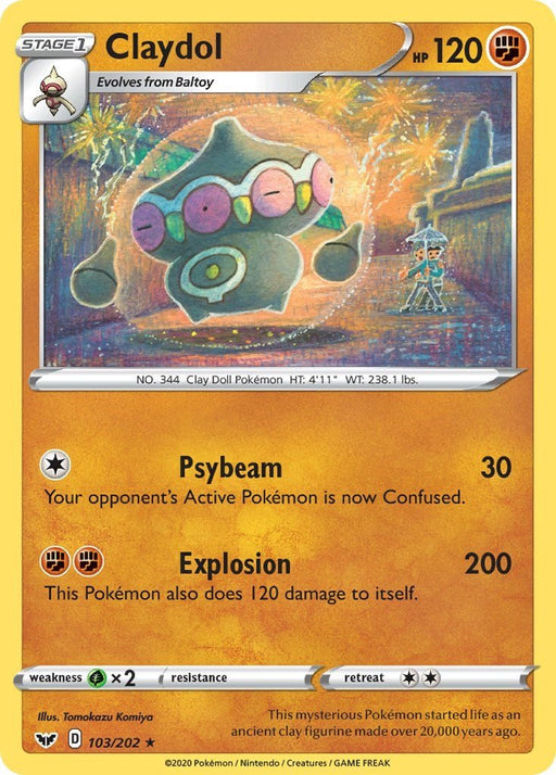 Pokemon Claydol 103/202 SWSH01: Sword & Shield Base Set Normal - Eterna Cards