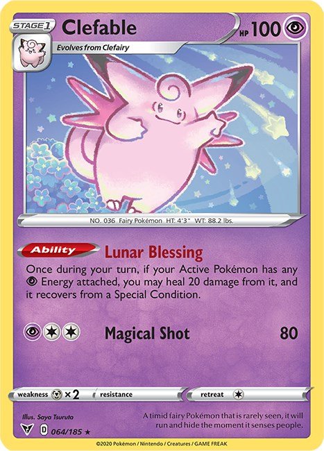 Pokemon Clefable 064/185 SWSH04: Vivid Voltage Normal - Eterna Cards