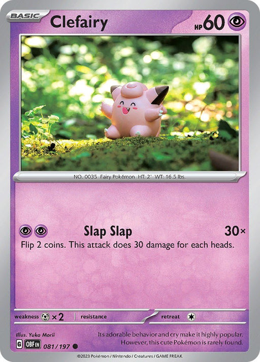 Pokemon Clefairy 081/197 SV03: Obsidian Flames Reverse Holo - EternaCards