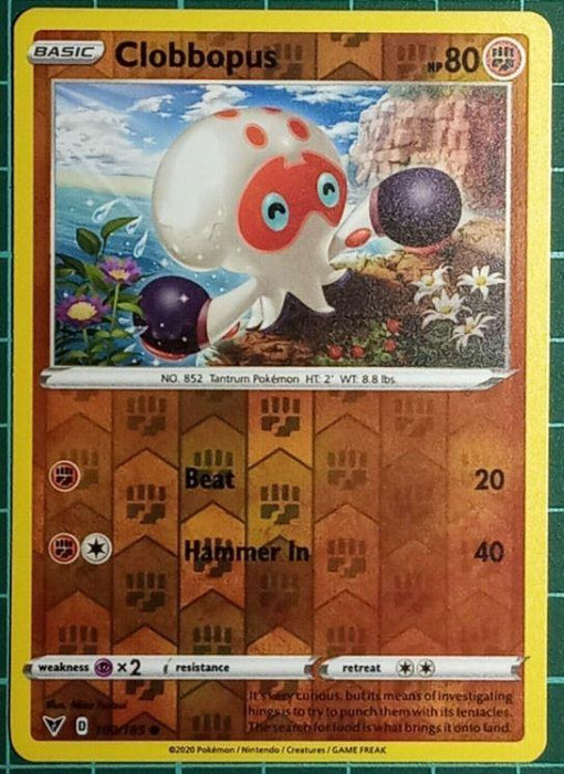 Pokemon Clobbopus 100/185 SWSH04: Vivid Voltage Normal - Eterna Cards