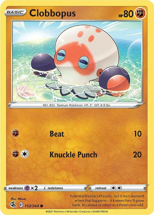 Pokemon Clobbopus 152/264 SWSH08: Fusion Strike Normal - Eterna Cards