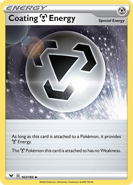 Pokemon Coating Metal Energy 163/185 SWSH04: Vivid Voltage Reverse Holo - EternaCards
