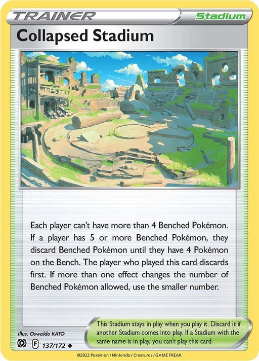 Pokemon Collapsed Stadium 137/172 SWSH09: Brilliant Stars Reverse Holo - EternaCards