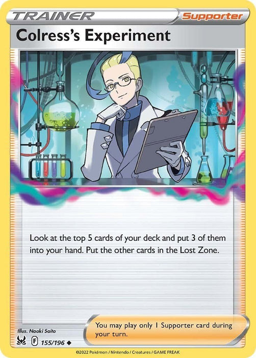 Pokemon Colress's Experiment 155/196 SWSH11: Lost Origin Reverse Holo - EternaCards