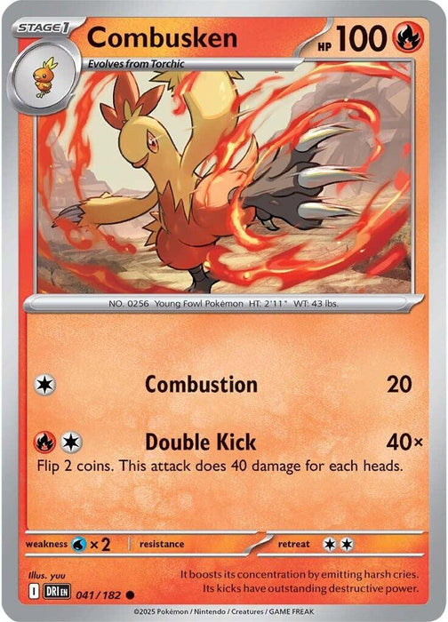 Pokemon Combusken 041/182 SV10: Destined Rivals Reverse Holo - EternaCards