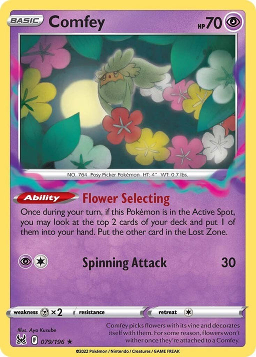 Pokemon Comfey 079/196 SWSH11: Lost Origin Reverse Holo - EternaCards