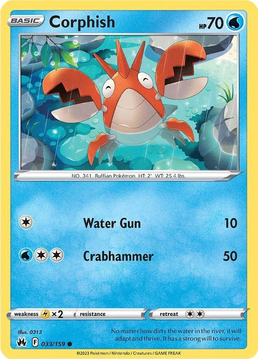 Pokemon Corphish 033/159 SWSH: Crown Zenith Reverse Holo - EternaCards