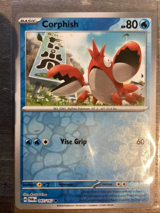 Pokemon Corphish 047/167 SV06: Twilight Masquerade Normal - Eterna Cards