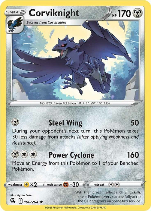 Pokemon Corviknight 190/264 SWSH08: Fusion Strike Normal - EternaCards