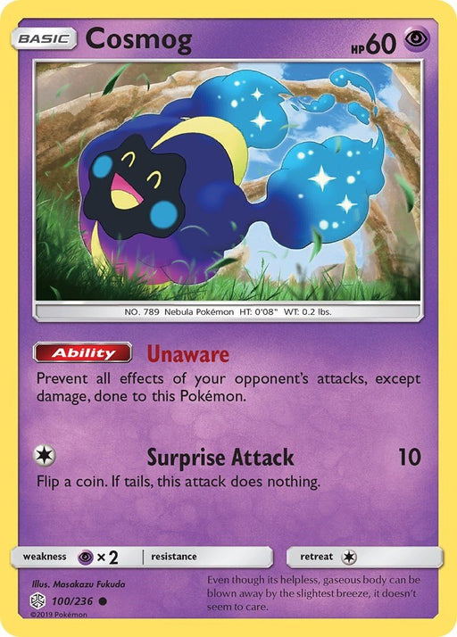Pokemon Cosmog - 100/236 SM - Cosmic Eclipse Normal - Eterna Cards