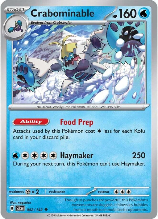 Pokemon Crabominable - 042/142 042/142 SV07: Stellar Crown Reverse Holo - EternaCards