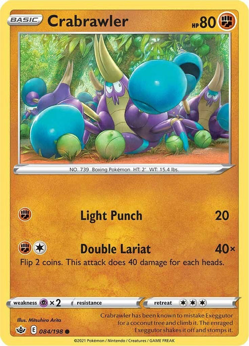 Pokemon Crabrawler 084/198 SWSH06: Chilling Reign Normal - EternaCards