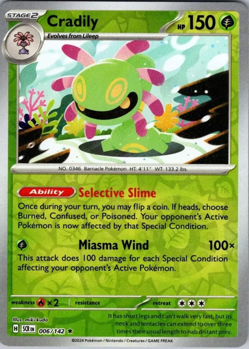 Pokemon Cradily 006/142 SV07: Stellar Crown Holo - Eterna Cards