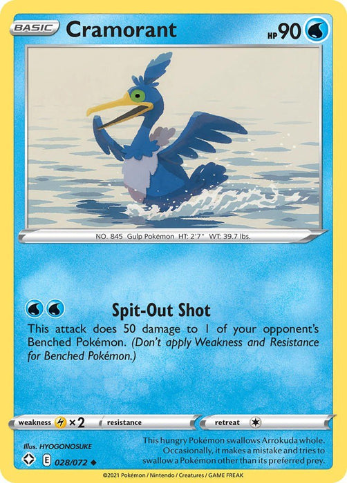 Pokemon Cramorant 028/072 Shining Fates Normal - EternaCards