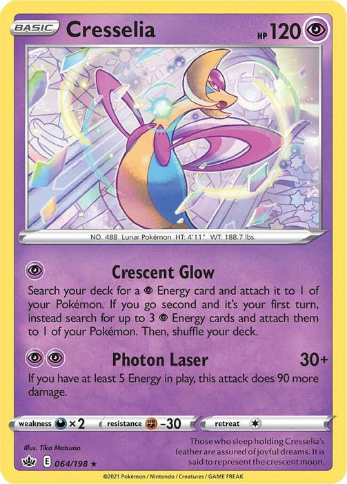 Pokemon Cresselia 064/198 SWSH06: Chilling Reign Reverse Holo - EternaCards