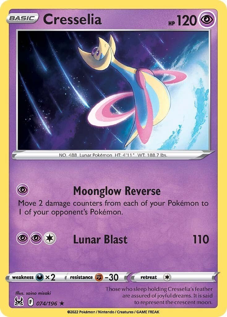 Pokemon Cresselia 074/196 SWSH11: Lost Origin Holo