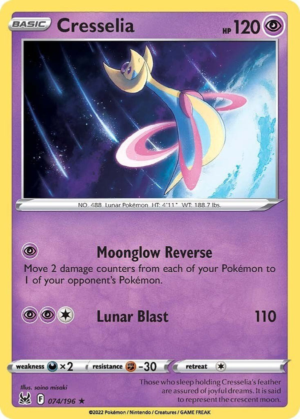 Pokemon Cresselia 074/196 SWSH11: Lost Origin Holo