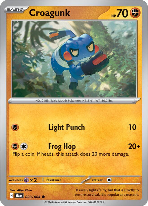 Pokemon Croagunk 023/064 SV: Shrouded Fable Reverse Holo - EternaCards