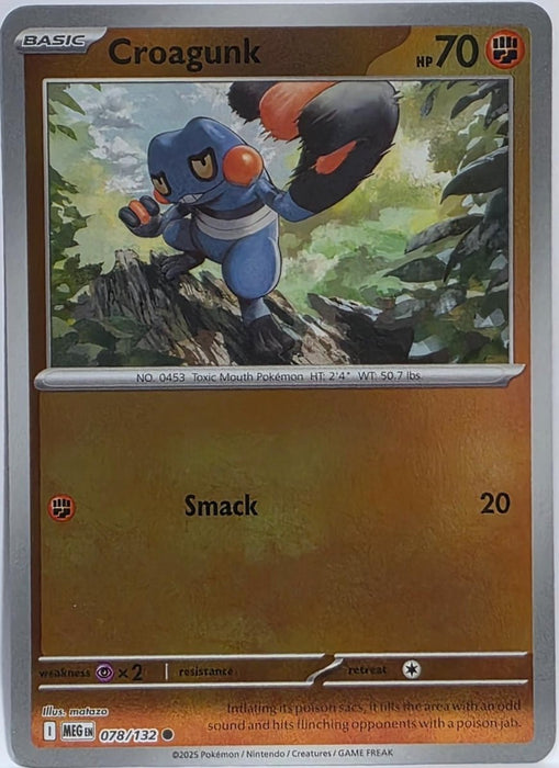 Pokemon Croagunk 078/132 ME01: Mega Evolution Normal - Eterna Cards