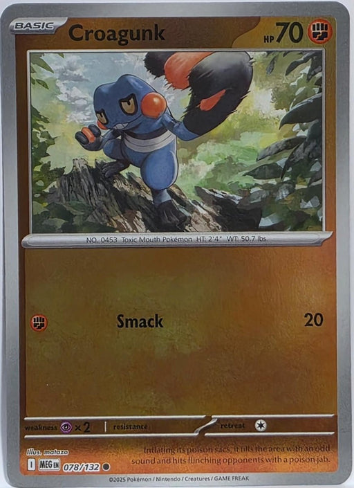 Pokemon Croagunk 078/132 ME01: Mega Evolution Normal - Eterna Cards
